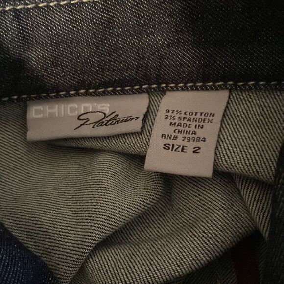 Chico’s Platinum Denim jacket, size 2/12 - Picture 6 of 6